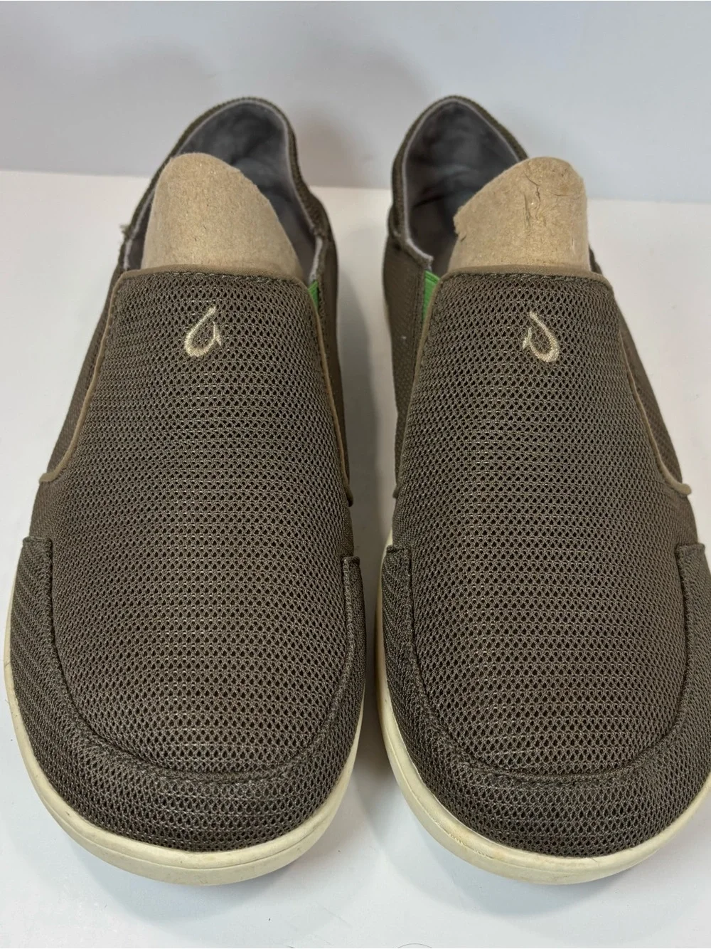 Olukai Men's NOHEA MESH Slip On Loafers Sz 8.5 Driving Shoes Brown 10188-13AP